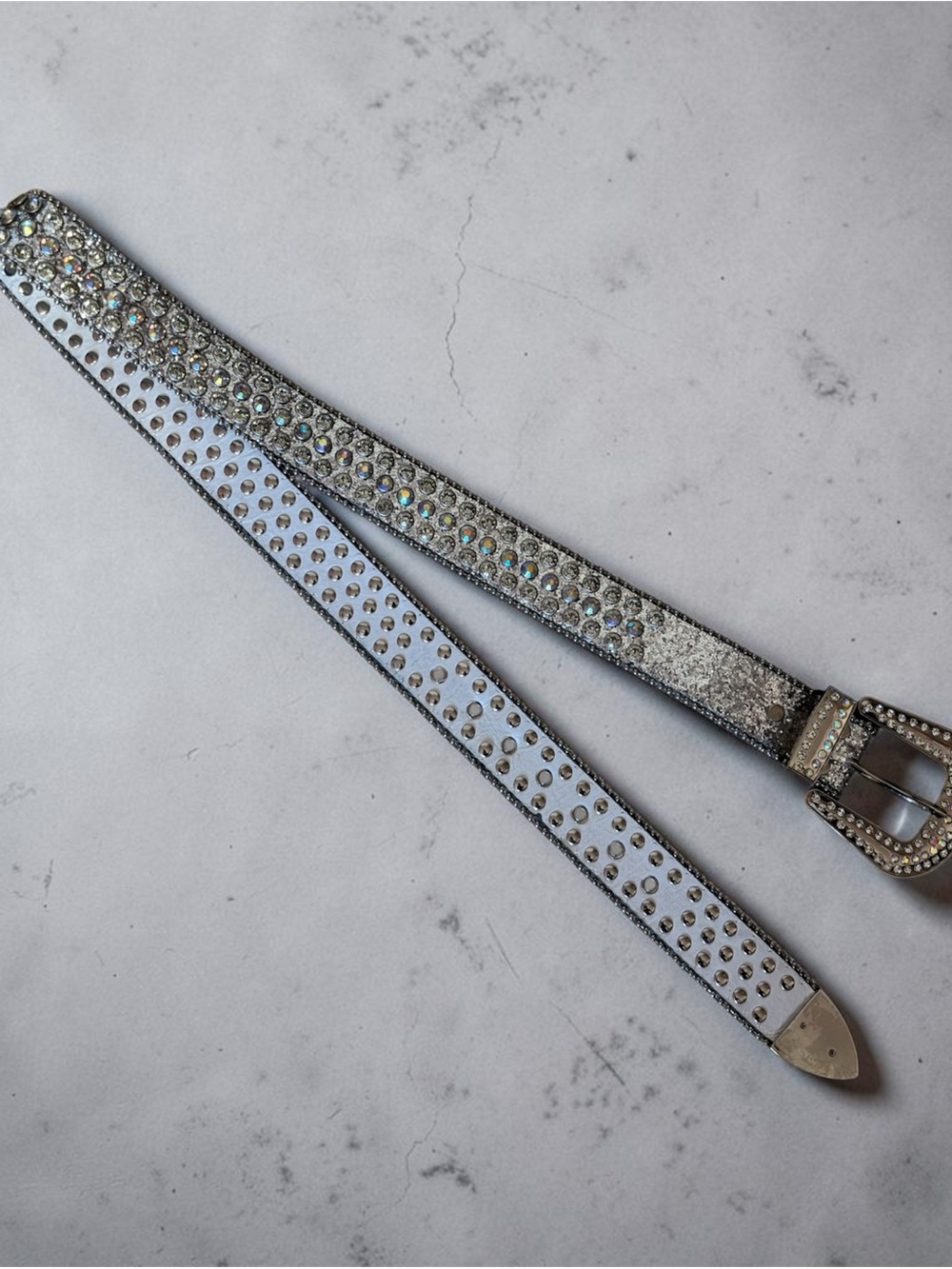 Target Silver Rhinestone Studded Women's Belt